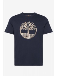 timberland t-shirt camo tree regular fit μπλε