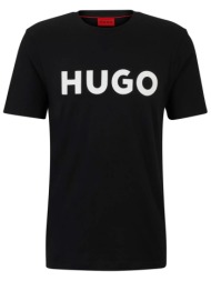 hugo t-shirt dulivio logo μαυρο-λευκο