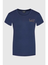 armani 7 t-shirt λαιμοκοψη logo μπλε