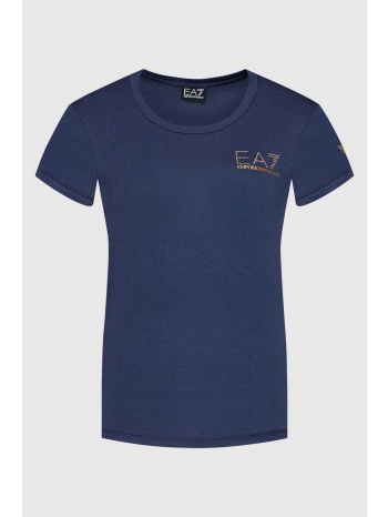 armani 7 t-shirt λαιμοκοψη logo μπλε σε προσφορά