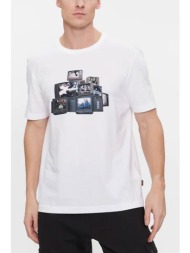 boss casual t-shirt teemushroom λευκο