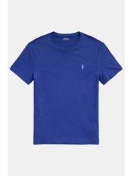 ralph lauren t-shirt custom sliμ fit μπλε
