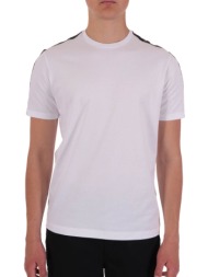 paul&shark t-shirt logo shoulders λευκο