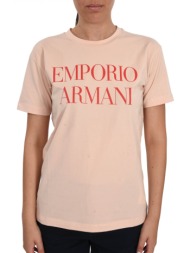 emporio armani t-shirt logo ροζ