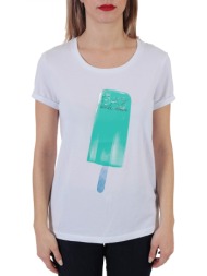 armani 7 t-shirt logo ice cream λευκο