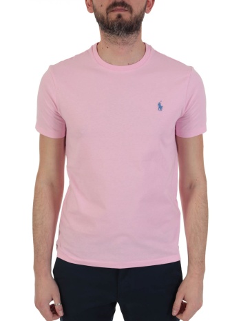 ralph lauren t-shirt logo custom slim fit ροζ σε προσφορά