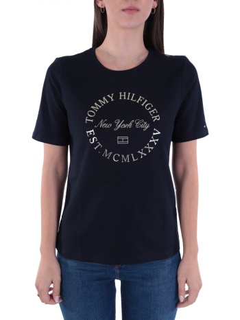 tommy hilfiger t-shirt metallic roundall λογοτυπο μανικι σε προσφορά