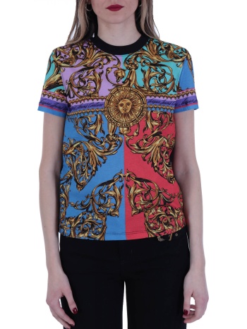 versace jeans couture t-shirt placed panel garland σε προσφορά