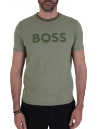 boss casual t-shirt telndi χακι