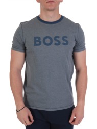 boss casual t-shirt telndi ραφ μπλε