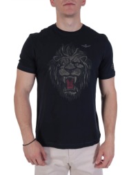 aeronautica militare t-shirt logo lion μπλε