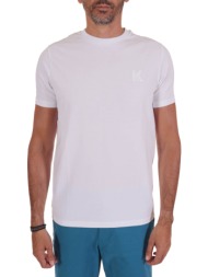 karl lagerfeld t-shirt crew neck logo λευκο