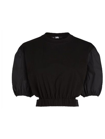 karl lagerfeld top fashion shape crop λαστιχο μεση μαυρο σε προσφορά