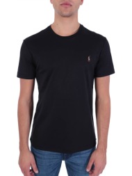 ralph lauren t-shirt logo custom slim fit μαυρο