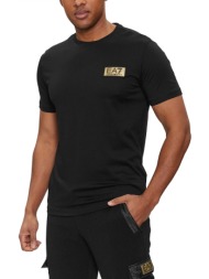 armani 7 t-shirt gold logo μαυρο