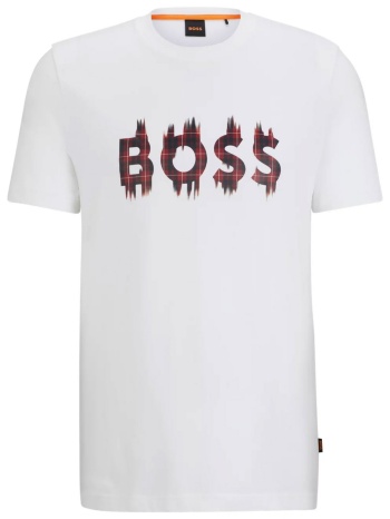 boss casual t-shirt teeheavyboss λευκο