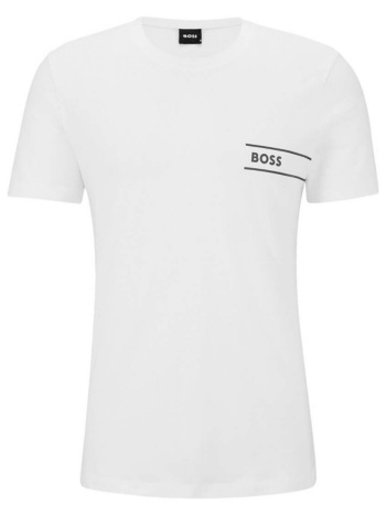boss bodywear t-shirt crew neck rn24 λευκο