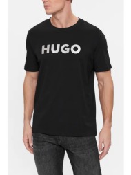 hugo t-shirt dulivio_u241 logo μαυρο