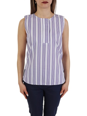 marella emme top moldava κουμπια ριγες λευκο/μωβ σε προσφορά