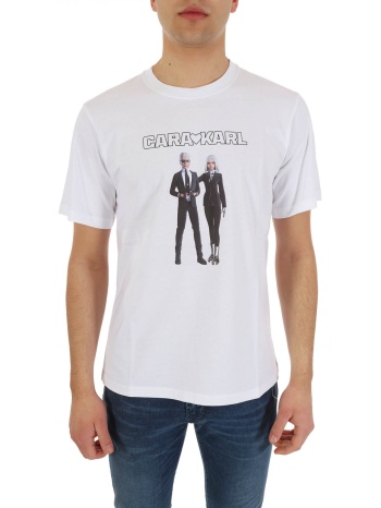 karl lagerfeld t-shirt crew neck karl lovers logo λευκο σε προσφορά