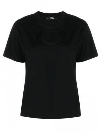 karl lagerfeld t-shirt fashion cut out μαυρο σε προσφορά