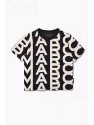 marc jacobs t-shirt all over logo μαυρο/ιβουαρ