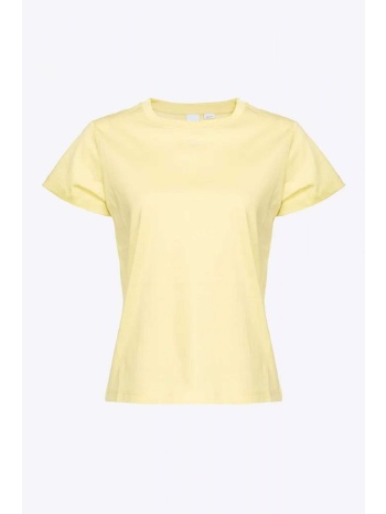 pinko t-shirt basico jersey old wash logo κιτρινο σε προσφορά
