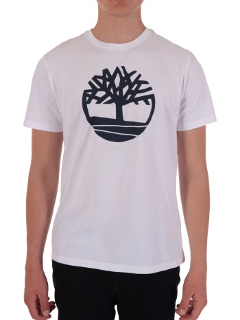 timberland t-shirt brand tree regular fit λευκο
