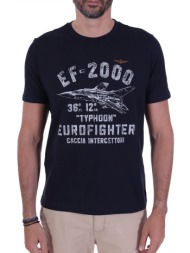 aeronautica militare t-shirt logo ef-2000 μπλε