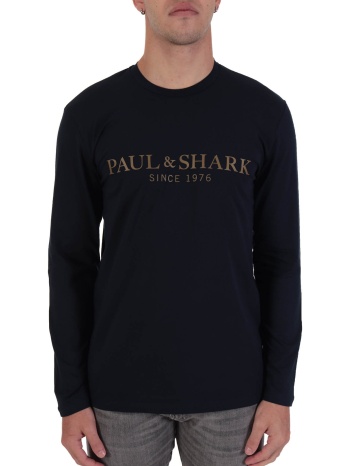 paul&shark t-shirt round neck gold logo μπλε σε προσφορά