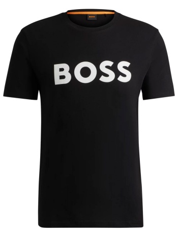 boss casual t-shirt thinking 1 μαυρο