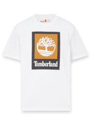 timberland t-shirt colored authentic fit λευκο