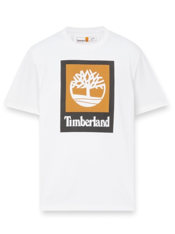 timberland t-shirt colored authentic fit λευκο