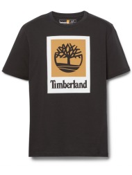 timberland t-shirt colored authentic fit μαυρο