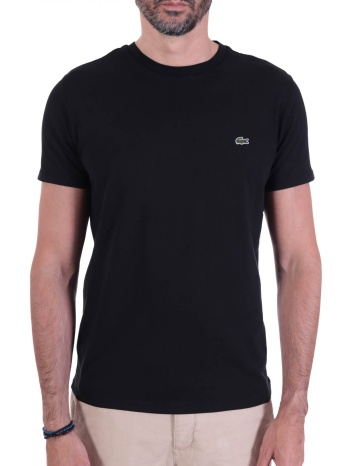 lacoste t-shirt regular fit logo μαυρο