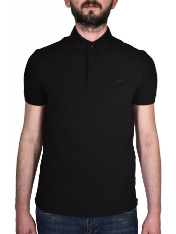 lacoste polo paris regular fit μαυρο