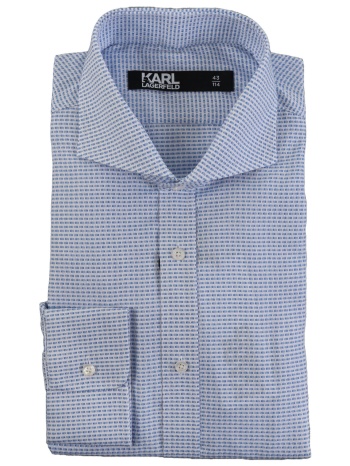 karl lagerfeld πουκαμισο μικροσχεδιο modern fit σιελ σε προσφορά
