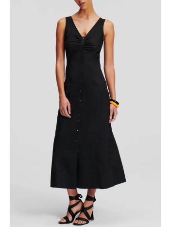karl lagerfeld φορεμα maxi button down μαυρο σε προσφορά