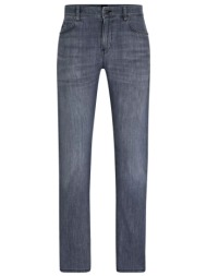 boss παντελονι jeans delaware3-1 slim fit γκρι