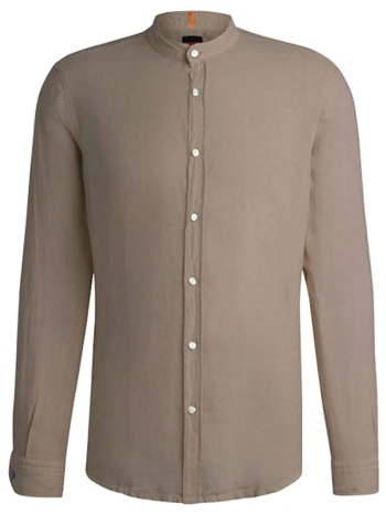 boss casual πουκαμισο λινο μαο race_1 χακι σε προσφορά