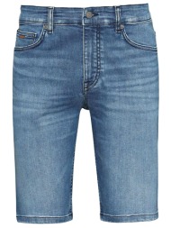 boss casual βερμουδα jeans delaware bc-c shorts slim fit σιελ