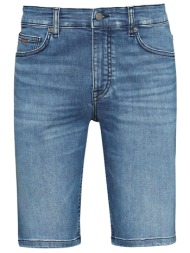 boss casual βερμουδα jeans delaware bc-c shorts slim fit σιελ