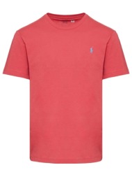 ralph lauren t-shirt logo custom slim fit κοραλι