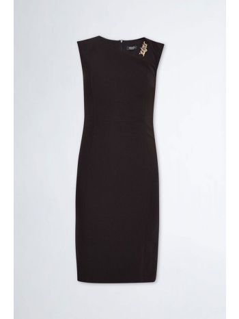 liu-jo φορεμα midi logo μεταλλικο μαυρο σε προσφορά