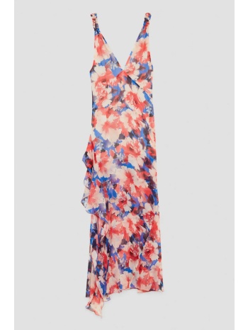 patrizia pepe φορεμα maxi ανοιγμα βολαν floral πολυχρωμο σε προσφορά