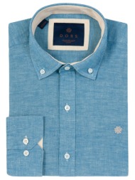 dors πουκαμισο λινο button down ραφ μπλε