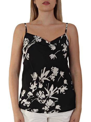 marella top sgravio ντραπε τιραντες εμπριμε μαυρο σε προσφορά