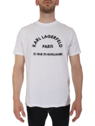 karl lagerfeld t-shirt logo 21 rue st-guillaume paris μαυρο λευκο