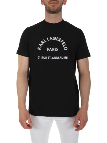 karl lagerfeld t-shirt logo 21 rue st-guillaume paris μαυρο σε προσφορά