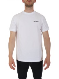 karl lagerfeld t-shirt crew neck logo λευκο